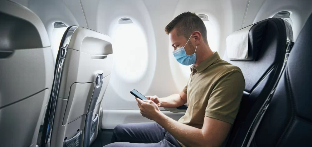 Internet Flugzeug Smartphone