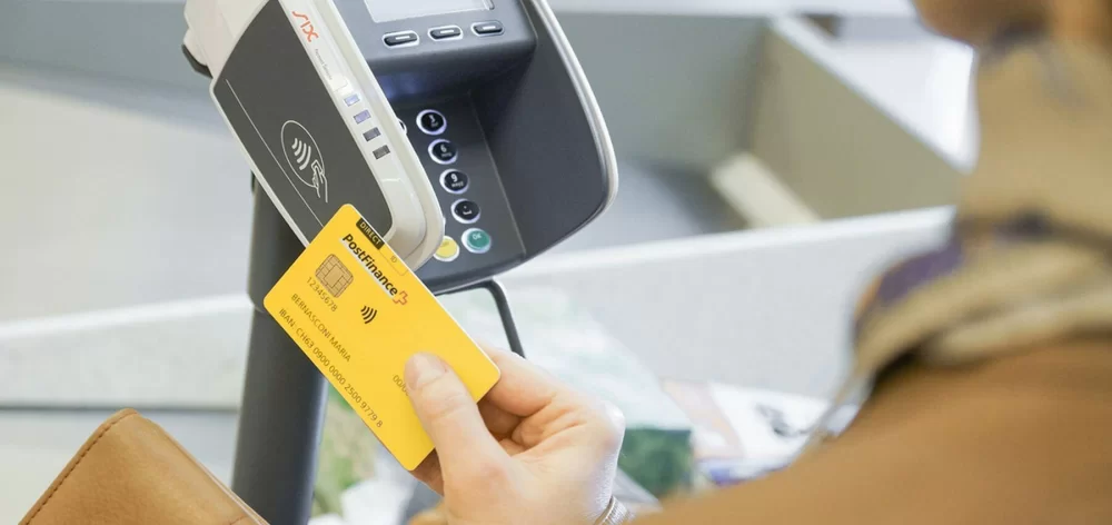 postfinance payments pin free debit card